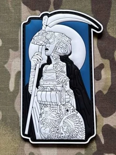 NoName Tactical Girl - Reaper PVC Patch - GID/Blue - nášivka