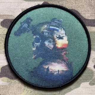 NoName Russia Skull Warrior Print Patch - nášivka