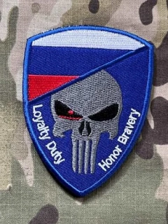 NoName Punisher Russia Flag - Loyalty Duty - Honor Bravery Patch - nášivka