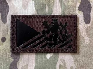 TF LaserCut Patch Czech Lion Flag Infra - Dark Brown - nášivka