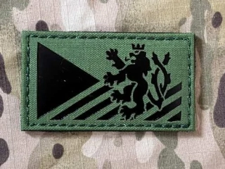 TF LaserCut Patch Czech Lion Flag Infra - Grass Green - nášivka