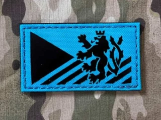 TF LaserCut Patch Czech Lion Flag Infra - Turquoise - nášivka