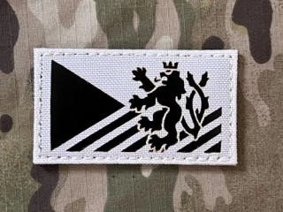 TF LaserCut Patch Czech Lion Flag Infra - White - nášivka