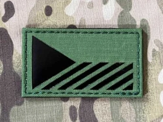 TF LaserCut Patch Czech Flag Infra - Grass Green - nášivka