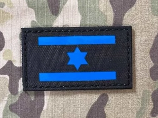 TF LaserCut Patch Israel Izrael Flag Reflex - Black/Reflex Blue - nášivka