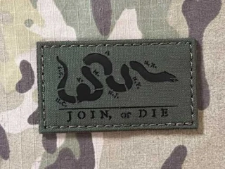 TF LaserCut Patch Join od Die Infra - Olive Drab - nášivka