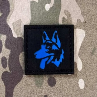 TF LaserCut Patch K-9 Reflex - Small - Black/Reflex Blue - nášivka