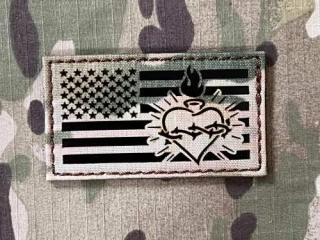 TF LaserCut Patch US Flag - Sacred Head Infra - Multicam - nášivka