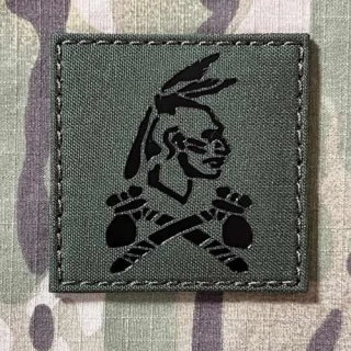 TF LaserCut Patch Seal Team 6 Tribe Infra - Olive Drab - nášivka