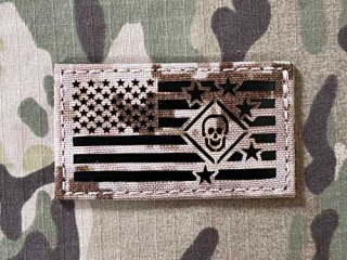 TF LaserCut Patch US Flag - Marine Raiders Infra - AOR 1 - nášivka