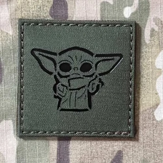TF LaserCut Patch Baby Yoda Star Wars INFRA - Large - Olive Drab - nášivka