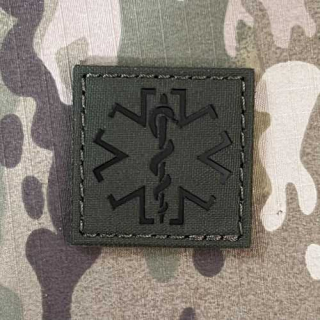 TF LaserCut Patch Medic Cross - Star of Life Infra - Small - Olive Drab - nášivka