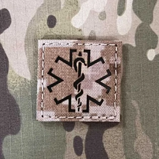 TF LaserCut Patch Medic Cross - Star of Life Infra - Small - AOR 1 - nášivka