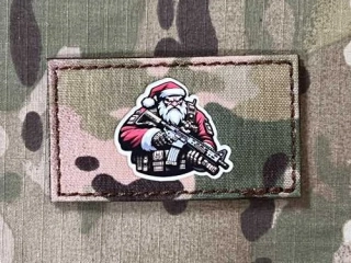 TF LaserCut Patch Badass Santa - Multicam - nášivka