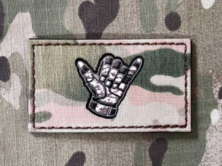 TF LaserCut Patch Shaka Finger Tactical Glove - Multicam - nášivka