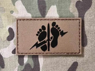 TF LaserCut Patch USAF Special Tactics Squadron Jolly Green Feet Infra - Coyote Brown - nášivka
