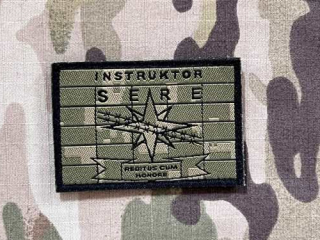 Croatia Military Velcro Patch SERE - Instruktor - Digital Green - nášivka
