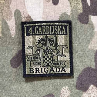 Croatia Military Velcro Patch 4. Gardijska Brigada - Digital Green - nášivka