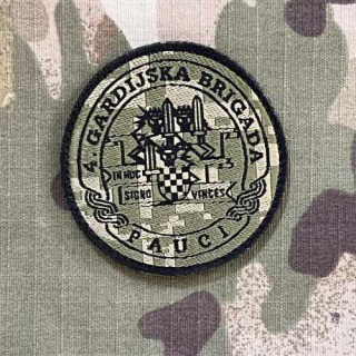 Croatia Military Velcro Patch 4. Gardijska Brigada - Pauci - Digital Green - nášivka