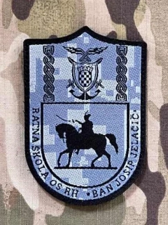 Croatia Military Velcro Patch War College "Ban Josip Jelačić'' - Digital Grey - nášivka