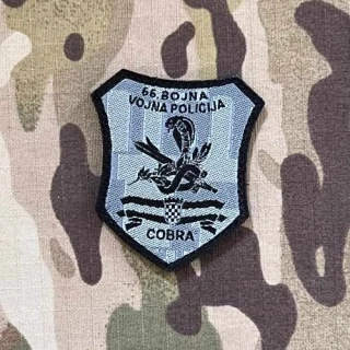 Croatia Military Velcro Patch Military Police - 66th Military Police Battalion "COBRA" - Digital Grey - nášivka