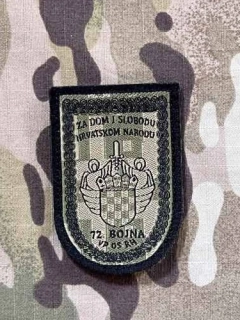 Croatia Military Velcro Patch Military Police - 72nd Military Police Company - Digital Green - nášivka