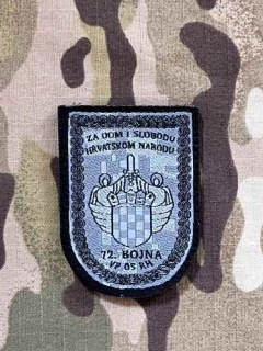 Croatia Military Velcro Patch Military Police - 72nd Military Police Company - Digital Grey - nášivka