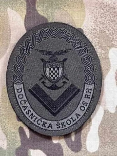 Croatia Military Velcro Patch Non-commissioned Officer School OS RH - Olive - nášivka