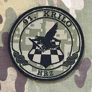 Croatia Military Velcro Patch Croatian Air Force - 91. Wing - Pleso - Digital Green - nášivka
