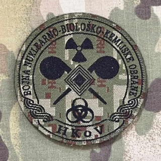 Croatia Military Velcro Patch NBC Defence Battalion - Digital Green - nášivka