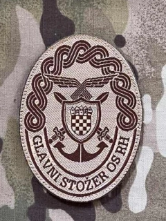 Croatia Military Velcro Patch General Staff of Armed Force - Desert - nášivka