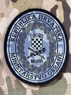 Croatia Military Velcro Patch Ministry of Defence - Digital Grey - nášivka