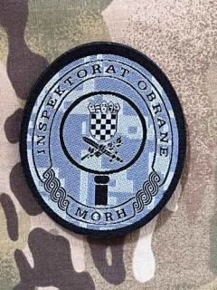 Croatia Military Velcro Patch MOD Defence Inspection - Digital Grey - nášivka