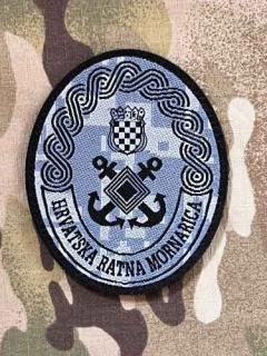 Croatia Military Velcro Patch Navy - Digital Grey - nášivka