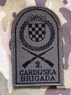 Croatia Military Patch Croatia 2. Gardijska Brigada - Olive - nášivka