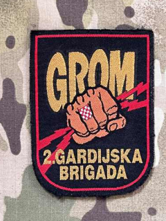 Croatia Military Patch 2. Gardijska Brigada - Grom - Color - nášivka
