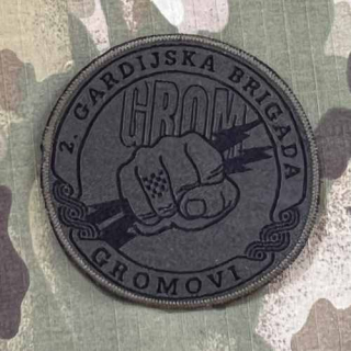 Croatia Military Patch 2. Gardijska Brigada - Grom - Olive - nášivka