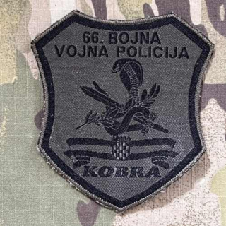 Croatia Military Patch 66th Military Police Battalion - Cobra - Olive - nášivka
