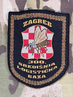 Croatia Military Patch 300th Central Logistic Base - Zagreb - Color - nášivka