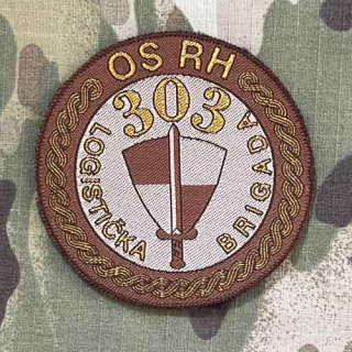 Croatia Military Patch 303rd Logistic Brigade - Karlovac - Color - nášivka