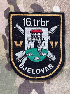 Croatia Military Patch 16th Artillery Rocket Brigade - Bjelovar - Color - nášivka
