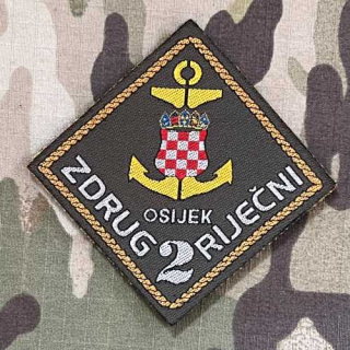 Croatia Military Patch 2nd River Flotilla - Osijek - Color - nášivka