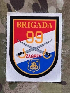 Croatia Military Patch 99th Brigade HV - Zagreb - Color - nášivka