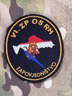 Croatia Military Patch 6th HQ Military District - 6. ZP OSRH - Color - nášivka