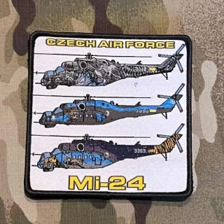 Czech Patch Czech Air Force - Mi-24 - White - nášivka
