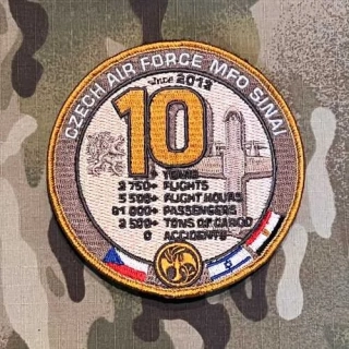 Czech Patch Czech Air Force - MFO Sinai - 10th Years - nášivka