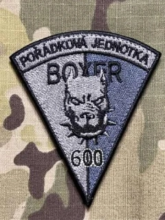Czech Patch Police of Czech Republic - Pořádková jednotka - Boxer 600 - okres Děčín - Velcro - Grey - nášivka