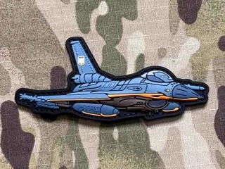 M-Tac Military Equipment - F-16 - Blue PVC Patch - nášivka