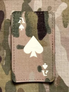 M-Tac Ace of Spades LacerCut GID Patch - Multicam - nášivka