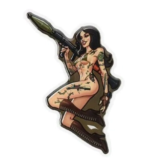 M-Tac Stickers Tactical Girl no.9 - RPG - Hooligan - samolepka